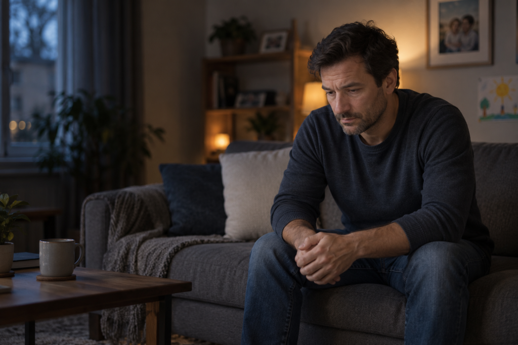 stressed and depressed dad not knowing what to do